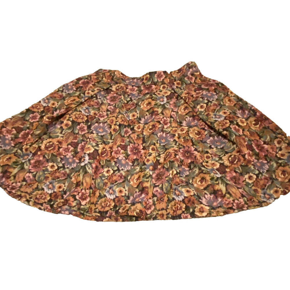Vintage BCBGeneration Cute Mini Floral Skirt Curtain Type Fabric Size XS
